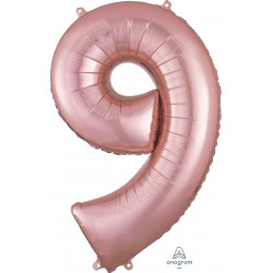 Rose Gold Number 9 Shape P50 Pkt (22" X 34")