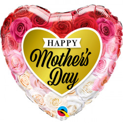 Roses Gold Heart Mother's Day 18" Pkt If