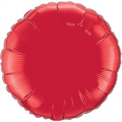 Ruby Red Round 18" Flat Q Hj