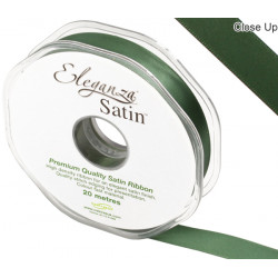 Sage Green Eleganza Double Faced Satin Ribbon 15mm X 20m