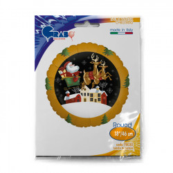 Santa In Sleigh 18" 2-sided Pkt