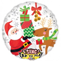 Santa & Reindeer Sing A Tune P60 (28" X 28")
