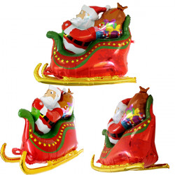 Santa Sleigh 3d 46" Shape D6 Pkt