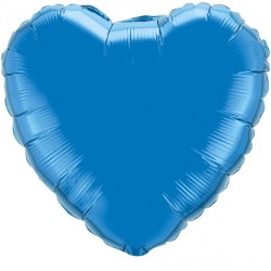 Sapphire Blue Heart 18" Flat Q Hj