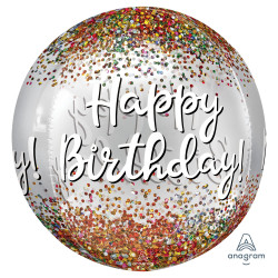Sequins Happy Birthday Orbz G20 Pkt (15" X 16")