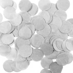 Silver 15mm Round Paper Confetti 100g