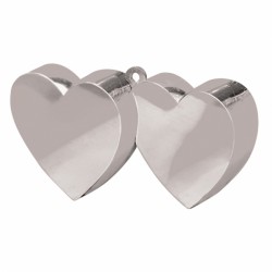 Silver Double Heart Weights 170g 12pc