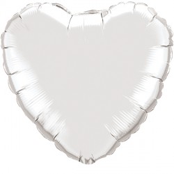 Silver Heart 18" Flat Q Gz