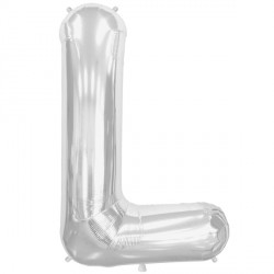 Silver Letter L Shape 16" Pkt