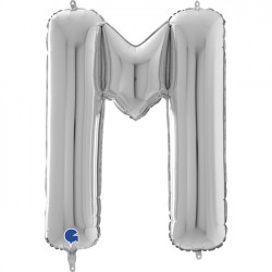 Silver Letter M Shape 26" Pkt