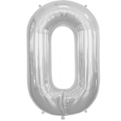 Silver Letter O Shape 16" Pkt