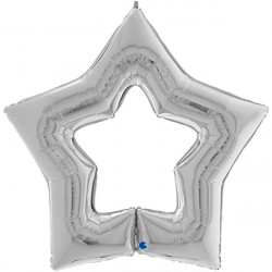 Silver Linky Star 48" Grabo Pkt