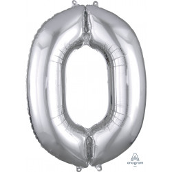 Silver Number 0 Shape P50 Pkt (26" X 35")