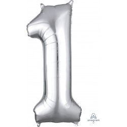 Silver Number 1 Shape P50 Pkt (13" X 34")