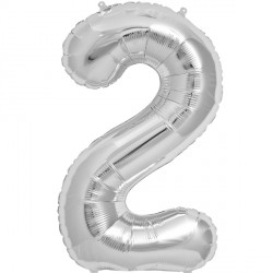 Silver Number 2 Shape 16" Pkt
