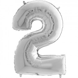 Silver Number 2 Shape 26" Pkt