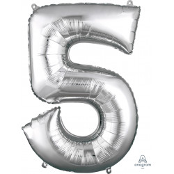 Silver Number 5 Shape P50 Pkt (23" X 33")