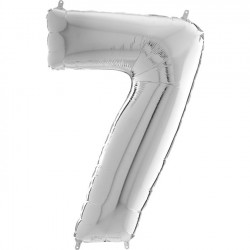 Silver Number 7 Shape 26" Pkt