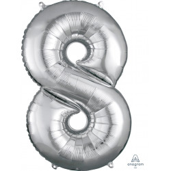 Silver Number 8 Shape P50 Pkt (21" X 34")
