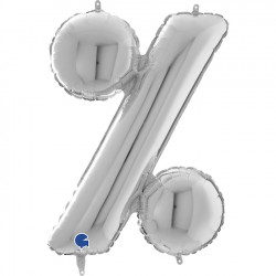 Silver Symbol % Shape 26" Pkt