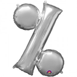 Silver Symbol % Shape P50 Pkt (36" X 36")