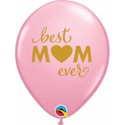 Simply Best M(heart)m Ever 11" Pink (25ct) Lac