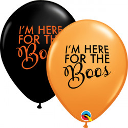 Simply Here For The Boos 11" Orange & Onyx Black (25ct) Lac