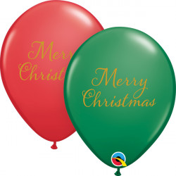 Simply Merry Christmas 11" Green & Red 25ct Lac