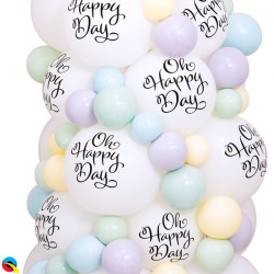 Simply Oh Happy Day Top Print 11" White (50ct) Lbl
