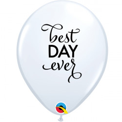 Simply The Best Day Ever 11" White (25ct) Lac