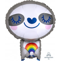 Sloth With Rainbow Standard Junior Shape S50 Pkt (16" X 19")