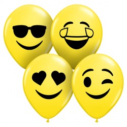 Smile Faces Assortment 5" Yellow (100ct) Ui