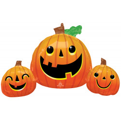 Smiley Pumpkin Trio Shape P35 Pkt (35" X 22")