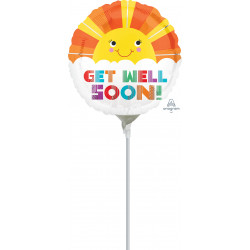 Smiley Sunshine Get Well Soon 9" A15 Flat