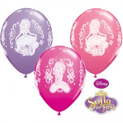 Sofia The First 11" Wild Berry, Pink & Spring Lilac (25ct) Lbc
