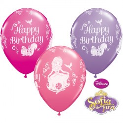 Sofia The First Birthday 11" Wild Berry, Pink & Spring Lilac (25ct) Lbc