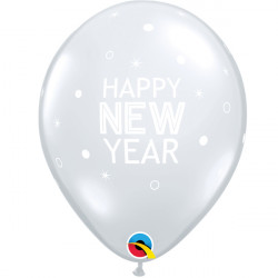 Sparkles & Dots New Year 11" Diamond Clear (25ct) Ygx