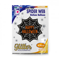 Spider Web Halloween 18" Holographic Pkt