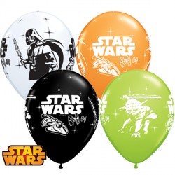 Star Wars Darth Vader & Yoda Assortment 11" Orange, White, Onyx Black & Lime Green (25ct) Lbc