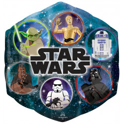 Star Wars Galaxy Shape P38 Pkt (22" X 23")