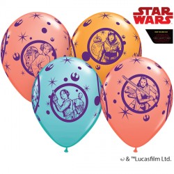 Star Wars Leia, Rey, Jyn & Rose 11" Coral, Caribbean & Orange (25ct) Lbc