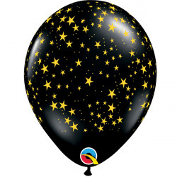 Stars-a-round 11" Onyx Black W/ Gold Ink (25ct) Ygx