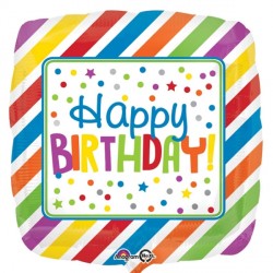 Stripes & Dots Happy Birthday Standard S40 Pkt