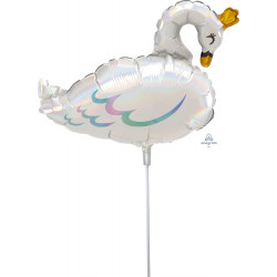 Swan Pastel Iridescent Mini Shape A30 Flat