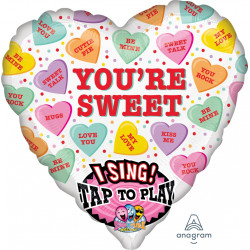 Sweet Candy Hearts Sing A Tune P60 Pkt (29" X 29")