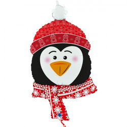 Sweet Penguin Head 34" Shape C Pkt