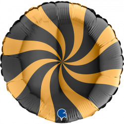 Swirly Gold - Black 18" Pkt