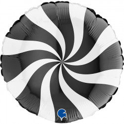 Swirly White - Black 18" Pkt