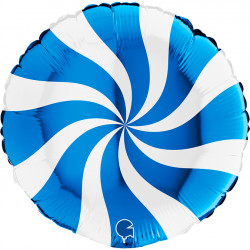 Swirly White - Blue 18" Pkt