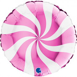 Swirly White - Fuchsia 18" Pkt